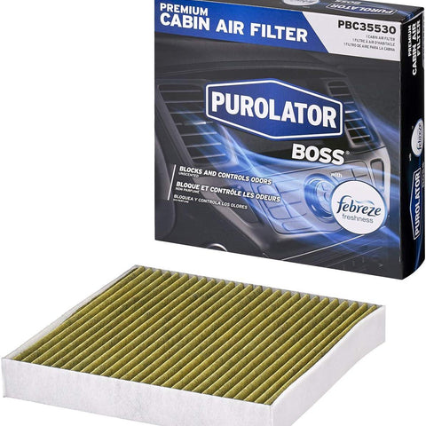 PBC35530 boss Premium Cabin Air Filter with Febreze Freshness Fits Select Mitsubishi, Nissan, Infiniti