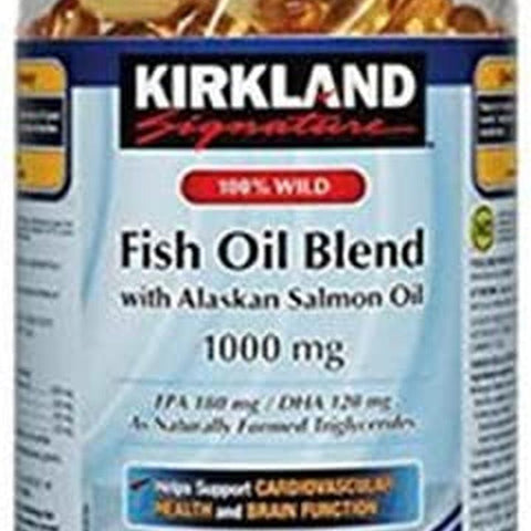 100% Wild Fish Oil Blend with Wild Alaskan Salmon Oil 180 EPA 120 DHA 1000Mg - 360 Enteric Softgels