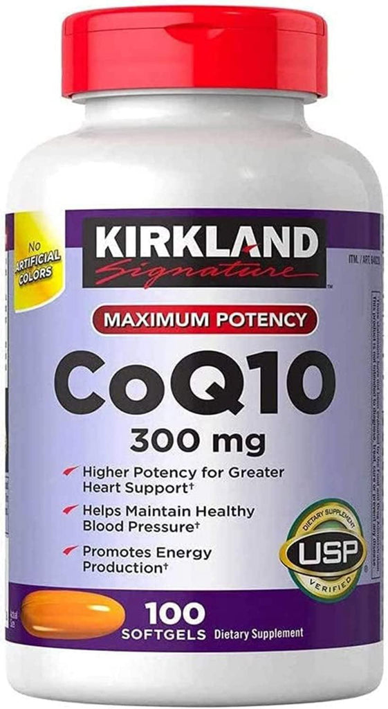 Kirkland ADEMA Kirkland Signature Coq10 300Mg 100 Softgels-Supplementing with Coq10 Supports Heart and Antioxidant Health and May Help Support Healthy Aging (Pack of 1)