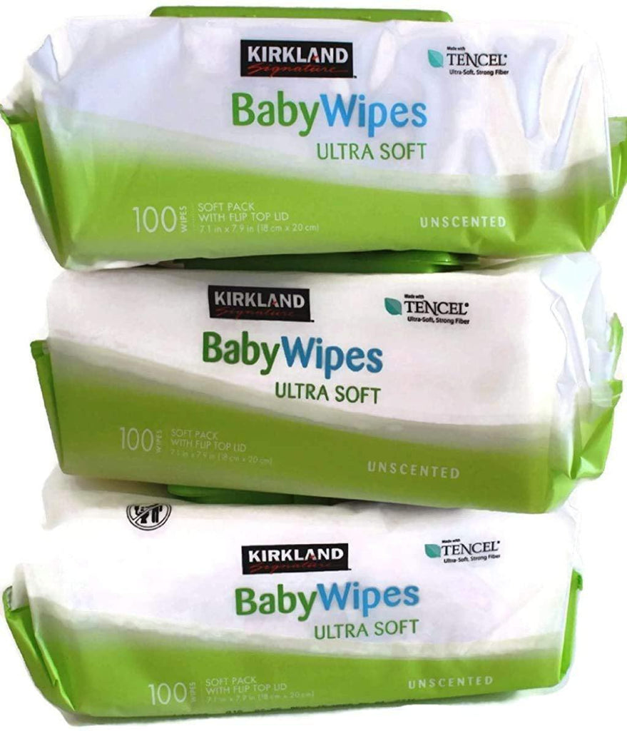 Kirkland Baby Wipes, Ultra-Soft, Unscented, 100 Count Wipes Pack of 6