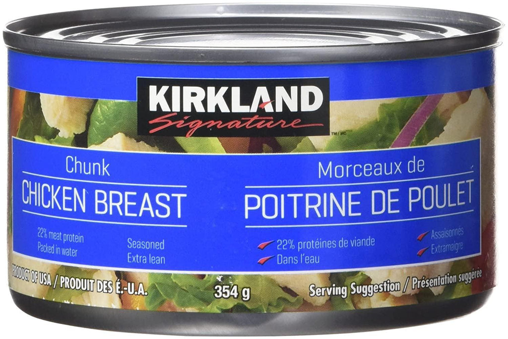 Kirkland Chicken Breast, Packed in Water, Premium Chunk, 6 12.5-Ounce Cans