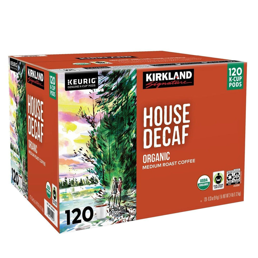 Kirkland Coffee Organic House Decaf K-Cup Pod, 120-Count