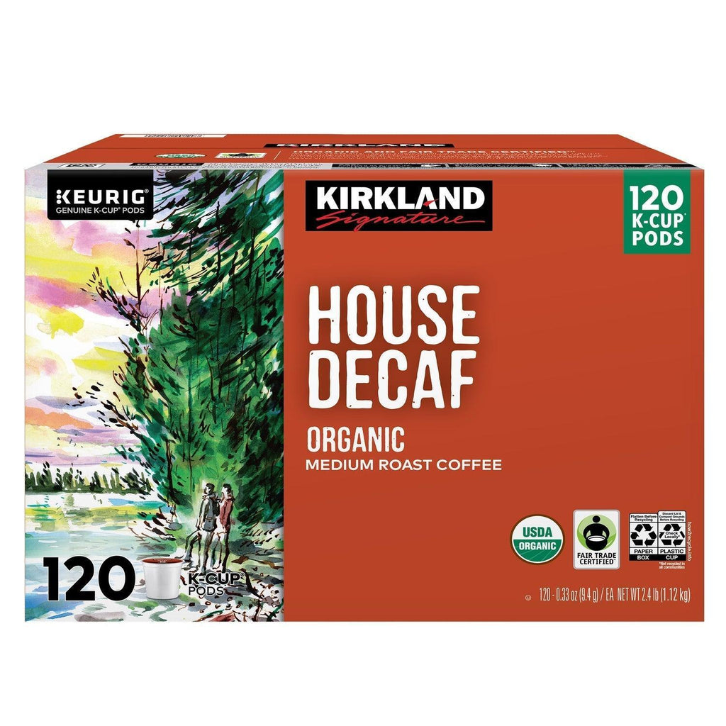 Kirkland Coffee Organic House Decaf K-Cup Pod, 120-Count