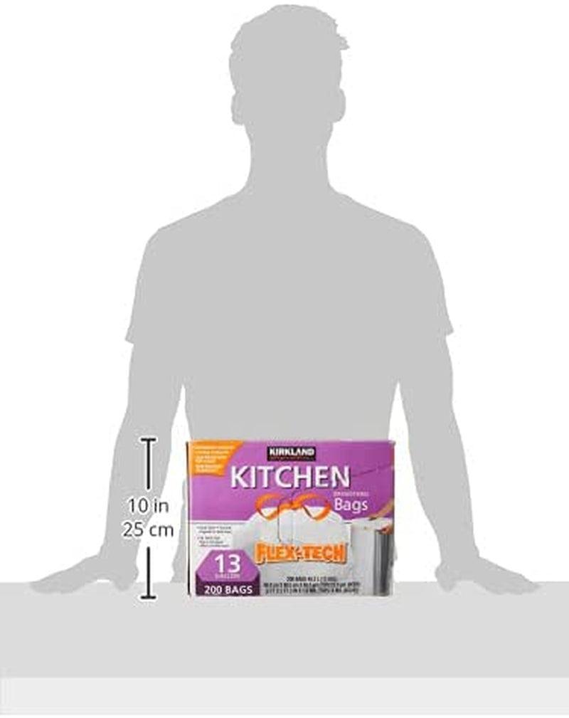 Kirkland Drawstring Kitchen Trash Bags - 13 Gallon - 200 Count