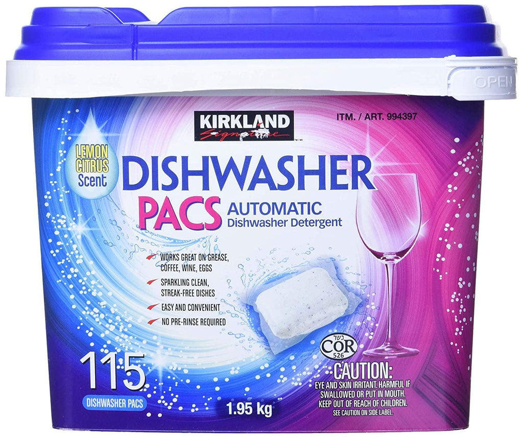 Kirkland Easy to Use, Streak Free Premium Dishwasher Pacs, Automatic Dishwasher Detergent