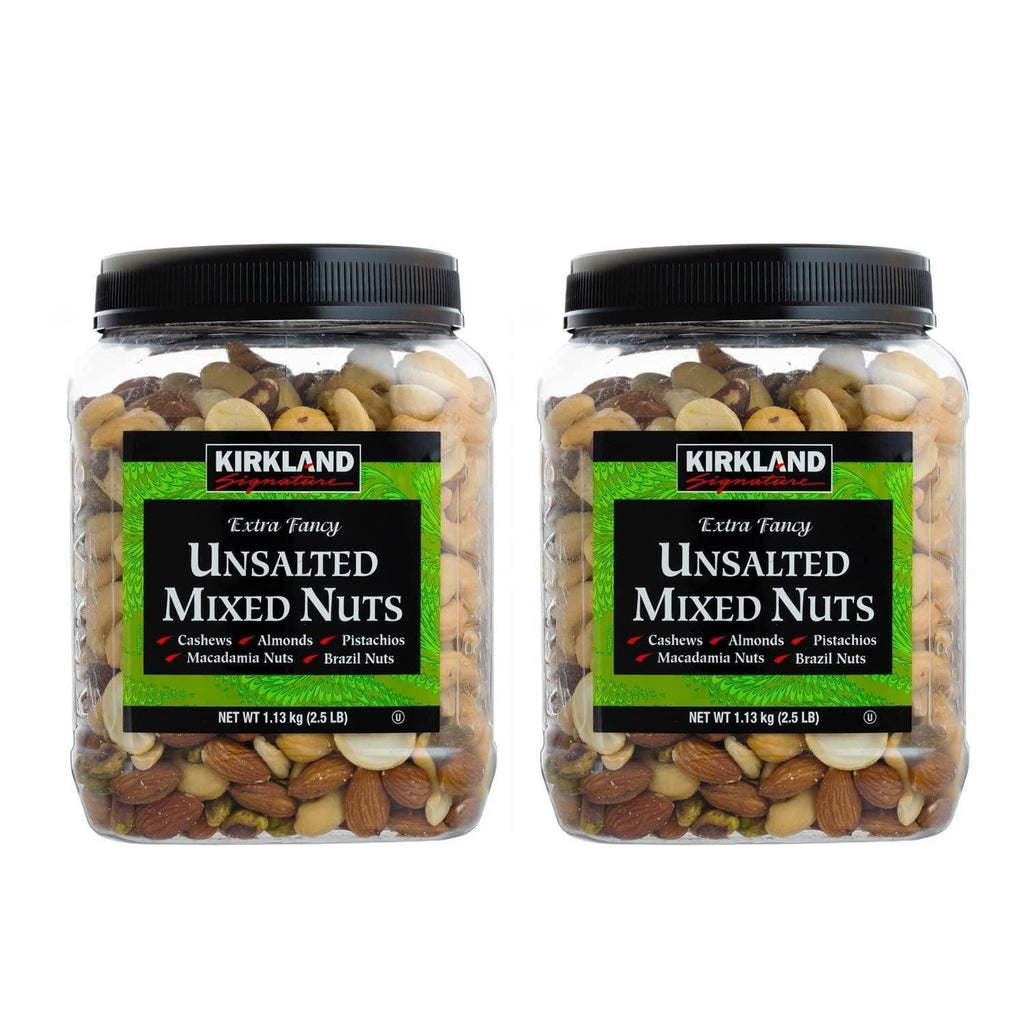 Kirkland Extra Fancy Unsalted Mixed Nuts 2.5 (LB), 2 Pack of 40 Ounce, 99451458768