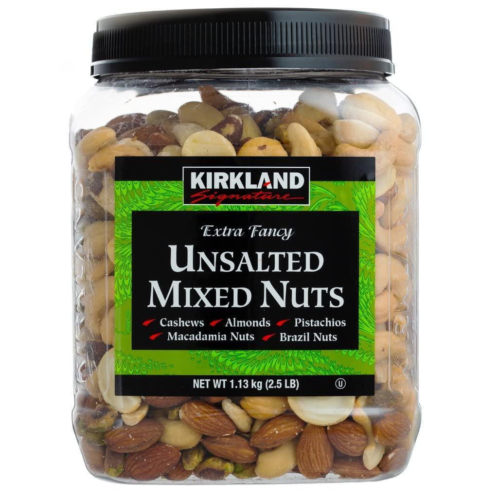 Kirkland Extra Fancy Unsalted Mixed Nuts 2.5 (LB), 2 Pack of 40 Ounce, 99451458768