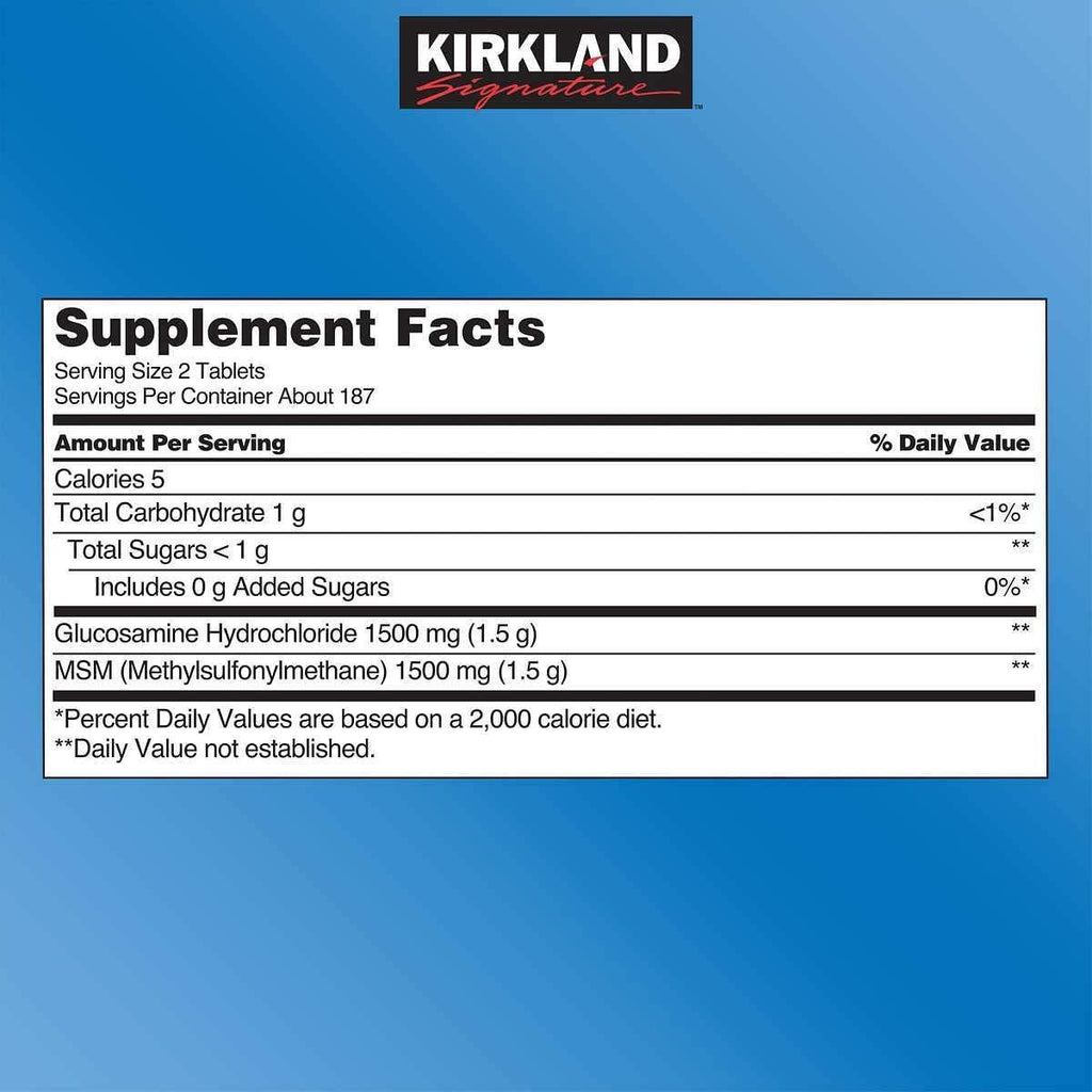 Kirkland Extra Strength Glucosamine Extra Strength Hcl with MSM, 375 Tablets by Extra Strength Glucosamine Extra Strength Hcl with MSM