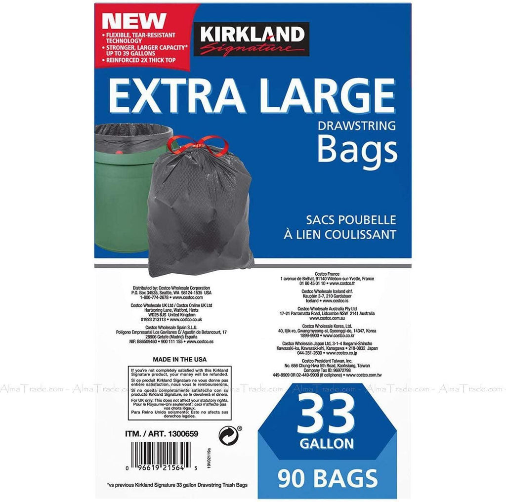 Kirkland Flex-Tech 33 Gallon Trash Bag, 90Count, 1Count