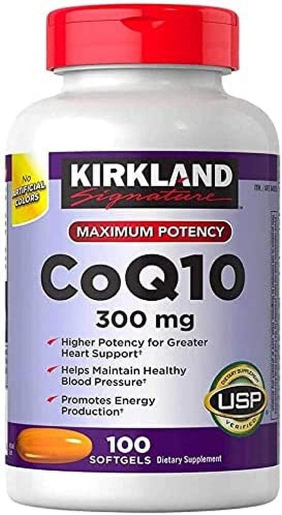 Kirkland Kirkland Signature Coq10 300Mg 100 Softgels-Supplementing with Coq10 Supports Heart and Antioxidant Health and May Help Support Healthy Aging