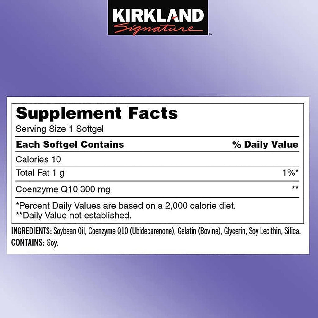 Kirkland Kirkland Signature Coq10 300Mg 100 Softgels-Supplementing with Coq10 Supports Heart and Antioxidant Health and May Help Support Healthy Aging