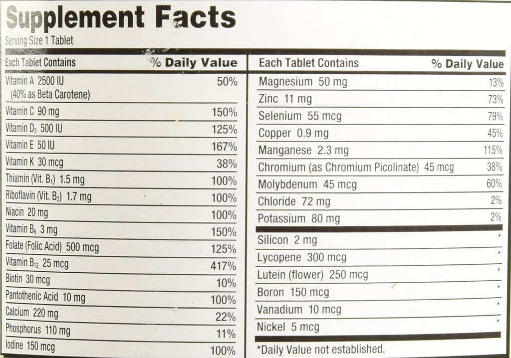 Kirkland Mature Adult Multi Vitamin Tablets - 400 Ct