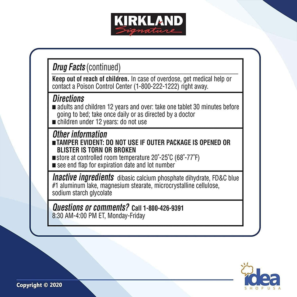 Kirkland - Nighttime Sleep Aid, 25 Mg, 96 Ct (3 Pack) Bundle with Exclusive "Have a Great Sleep" - Better Idea Guide (4 Items)