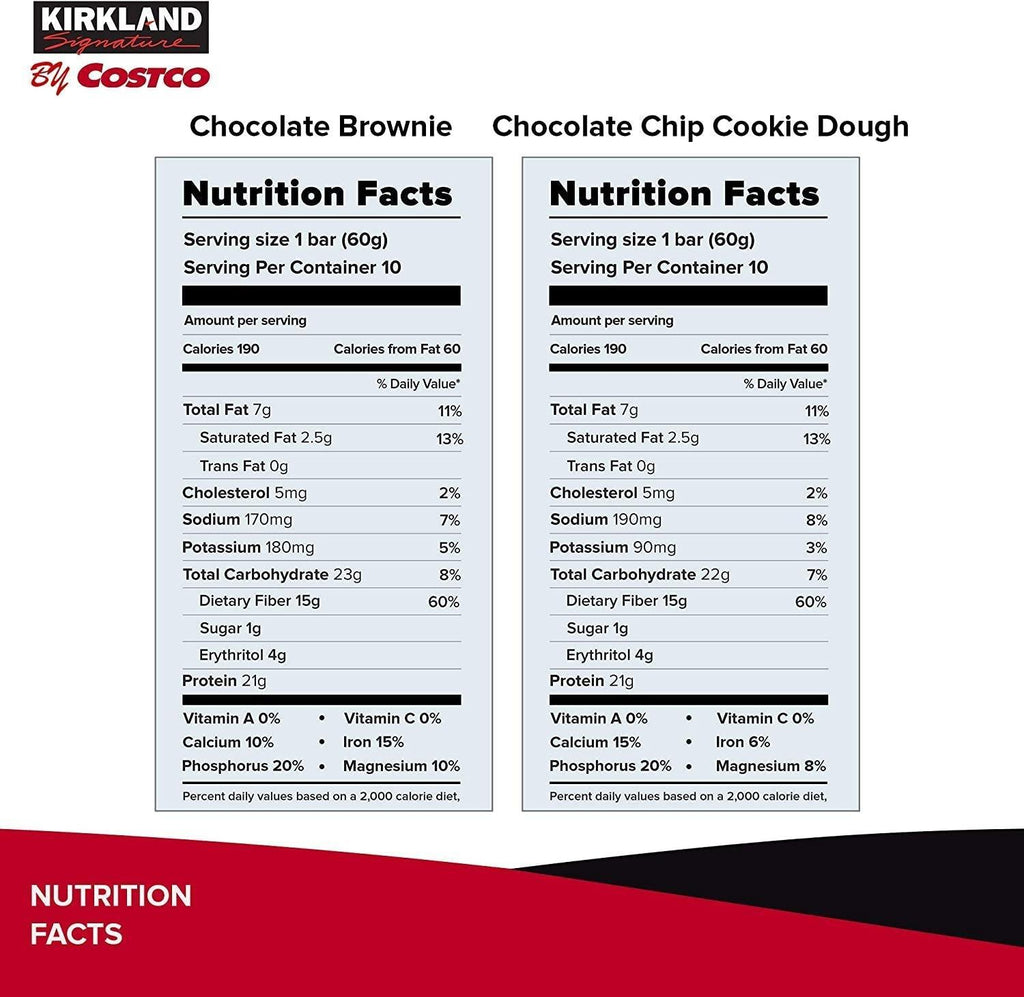 Kirkland Protein Bar Energy Variety Pack Qskjxw, 2Pack (20 Count)