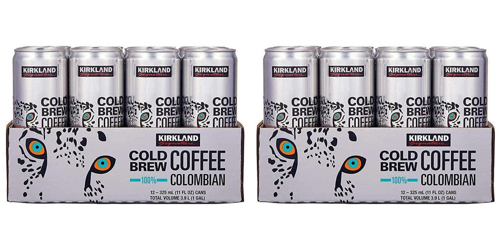 Kirkland Signature Cold Brew Colombian Coffee 12 Cans /11 Fl Ounce Net Wt 132 Fl Ounce Pack of 2