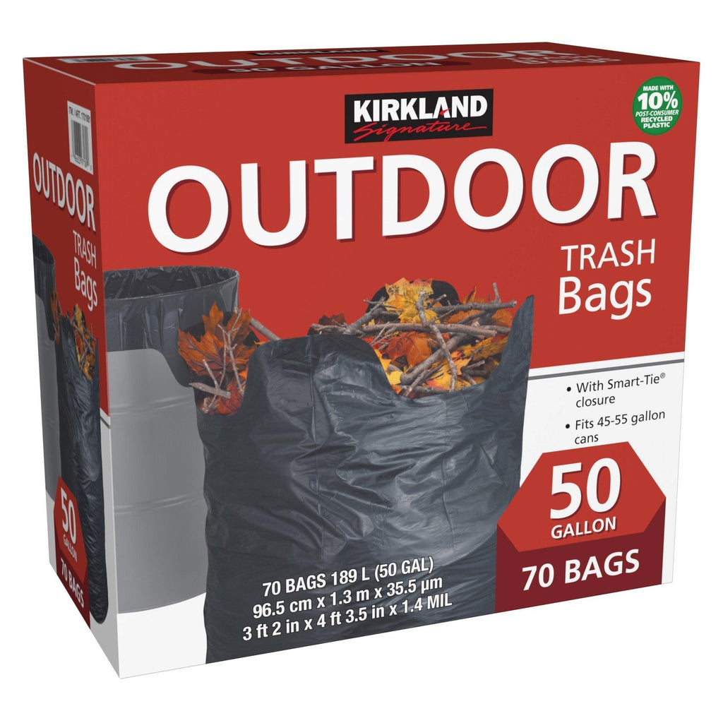 Kirkland Signature Outdoor Trash Bags 50 Gallon 70 CT