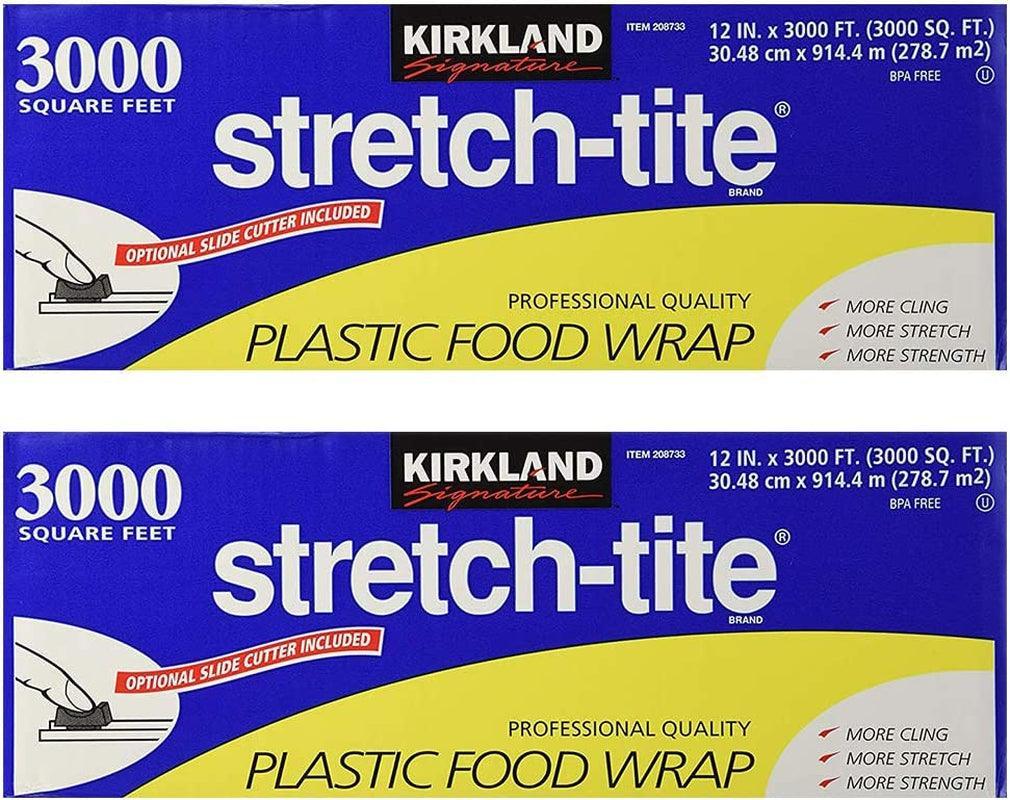 Kirkland Stretch-Tite Plastic Food Wrap - Parent (6000 SQ. FT (2 Pack, 12" X 3000 SQ. FT Each))