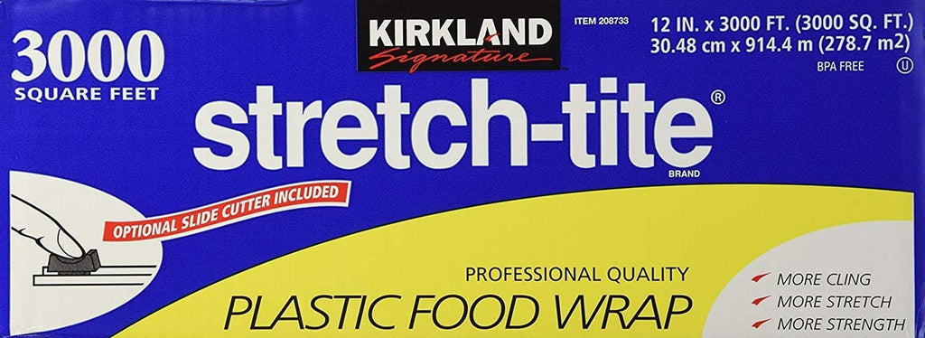 Kirkland Stretch-Tite Plastic Food Wrap - Parent (6000 SQ. FT (2 Pack, 12" X 3000 SQ. FT Each))