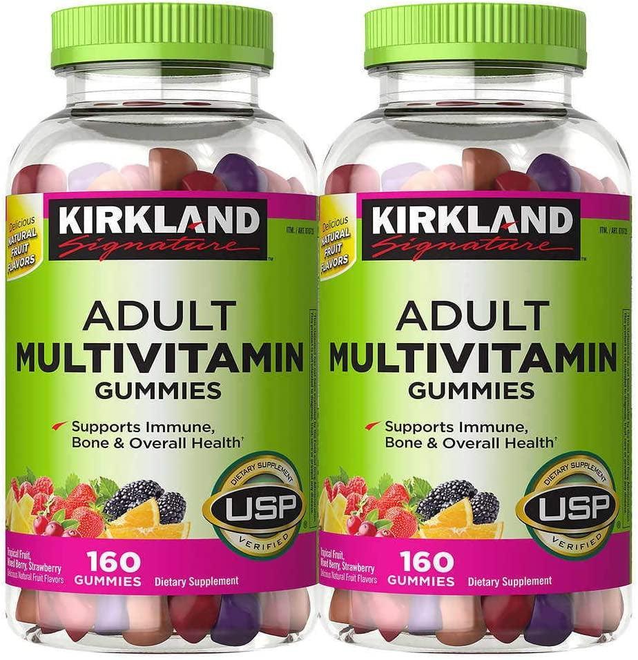 Kirkland tm Adult Multivitamin, 320 Gummies Adult Multivitamin, 2-Pack 320 Gummies Total by