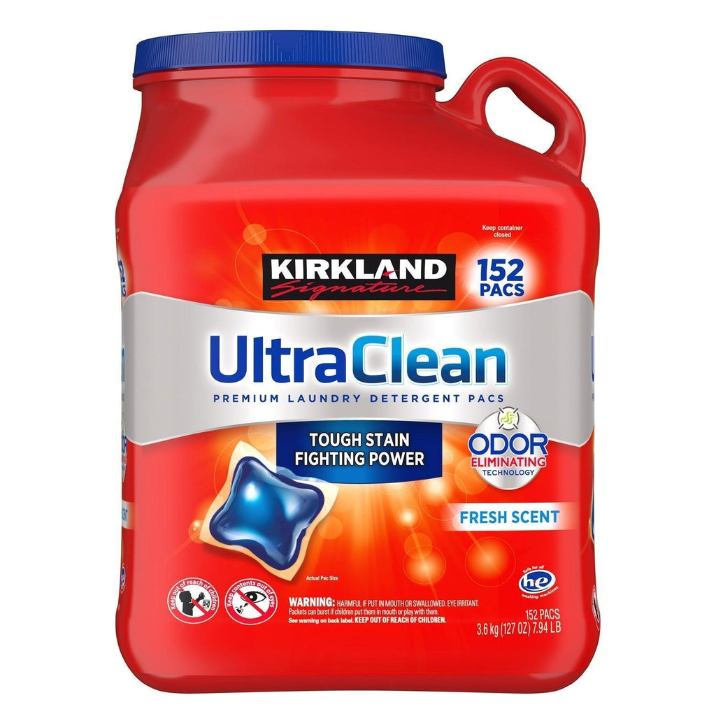 Kirkland Ultra Clean HE Laundry Detergent Pacs, 152-Count