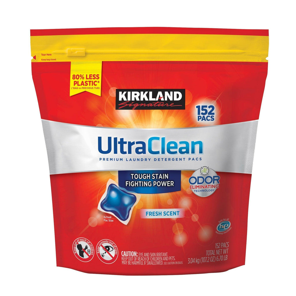 Kirkland Ultra Clean HE Laundry Detergent Pacs, 152-Count