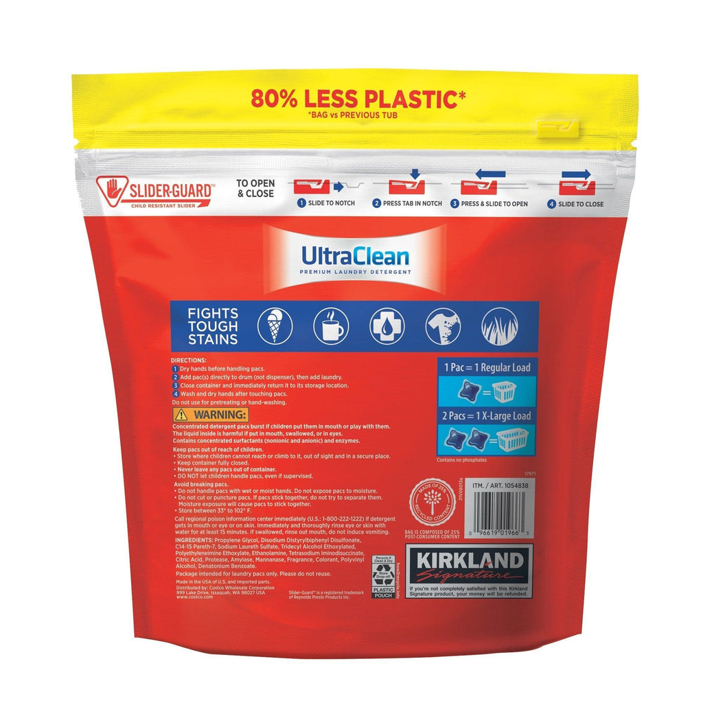 Kirkland Ultra Clean HE Laundry Detergent Pacs, 152-Count