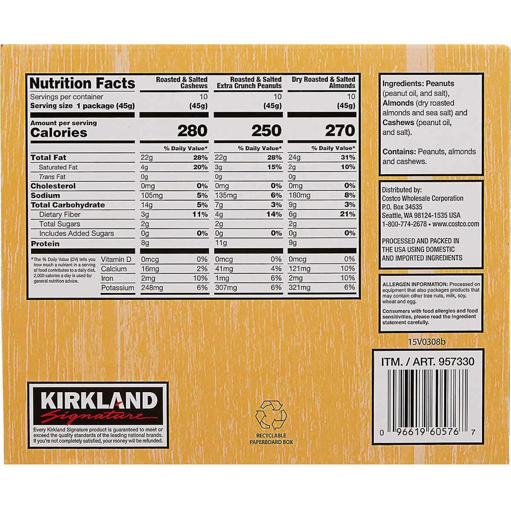 Kirkland Variety Snacking Nuts, 3.0 Pound - Pack of 2