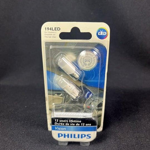 Philips 194 LED Bright White T10 Light bulbs 5050 W5W 2825 158 192 168 194 6000K