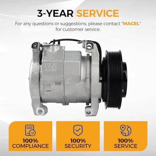 CO28003C Air Conditioner A/C Compressor with Clutch Fit for 2.4L L4 Honda