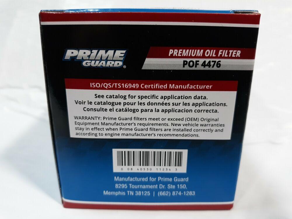 Engine Oil Filter Prime Guard POF4476 Case of 12