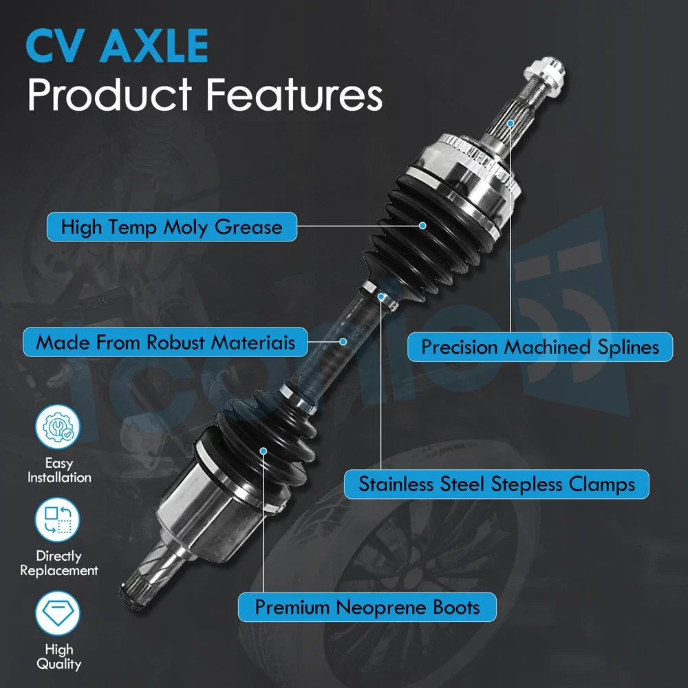 Front CV Axle Joint  Assembly for 2007-2010 Audi Q7 2004 2005-10 VW Touareg AWD