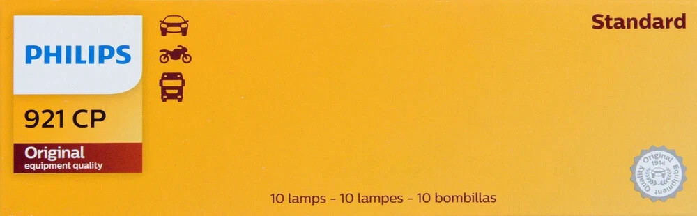 NEW 10 PACK Back Up Light Bulb-Standard - Multiple Commercial Pack Philips 921CP