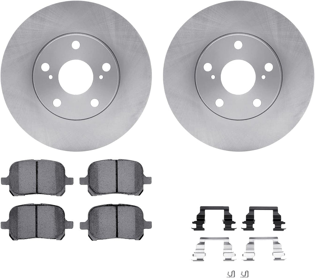 Front Brake Rotors with 5000 Advanced Brake Pads Includes Hardware 6512-76310