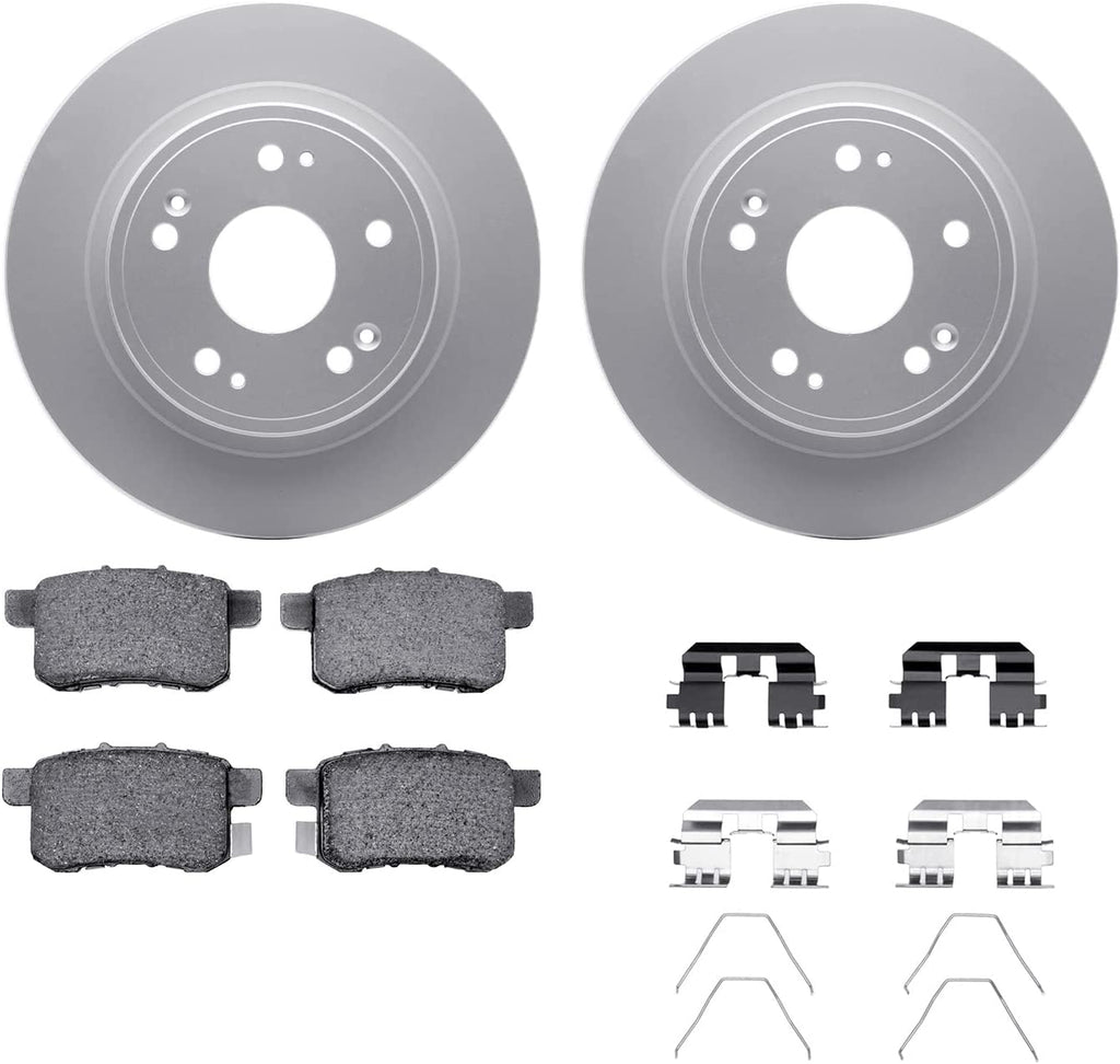 Rear Geospec Brake Rotors with 5000 Advanced Brake Pads Includes Hardware 4512-59131