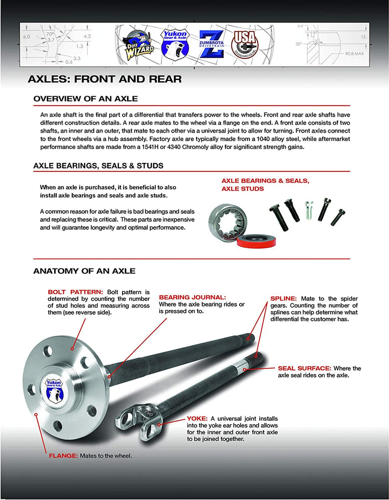 & Axle (YA C40022772) Axle Shaft Assembly for Right Hand Inner Axle for ’03-’09 Chrysler 9.25″ Front