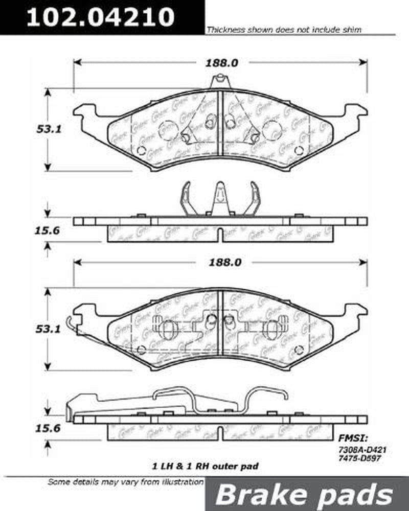 Centric Parts 102.04210 C-Tek Standard Metallic Brake Pad