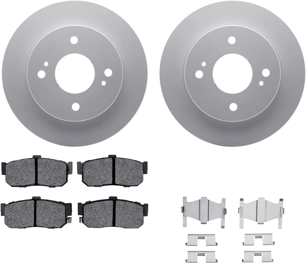 Rear Geospec Brake Rotors with 5000 Advanced Brake Pads Includes Hardware 4512-67082
