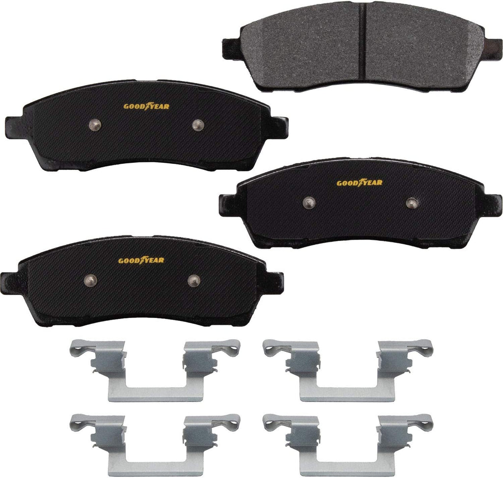 GYD757 Truck & SUV Carbon Ceramic Rear Disc Brake Pads Set Vehicle Replacement Part for Ford Excursion, F-250, F-250 Super Duty & More