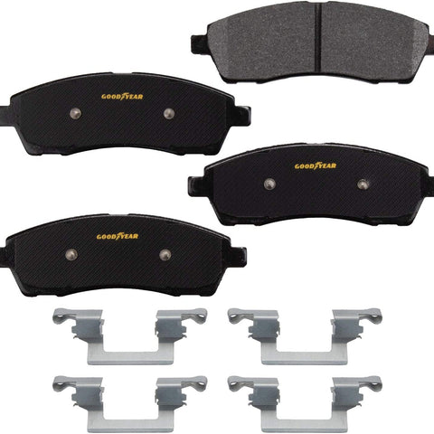 GYD757 Truck & SUV Carbon Ceramic Rear Disc Brake Pads Set Vehicle Replacement Part for Ford Excursion, F-250, F-250 Super Duty & More
