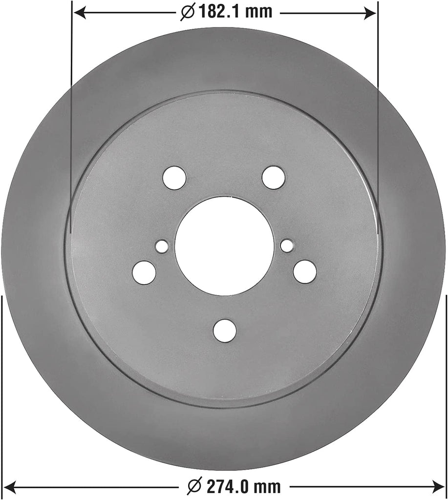 Rear Brake Rotors & Carbon-Ceramic Pads Kit for 2005-2009 Subaru Legacy Outback