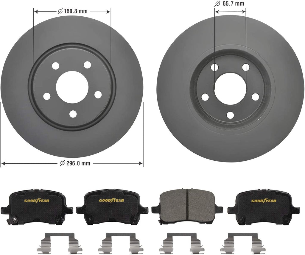 Front Brake Rotors & Ceramic Pads Kit for Chevy Pontiac Saturn & More PRK47708F