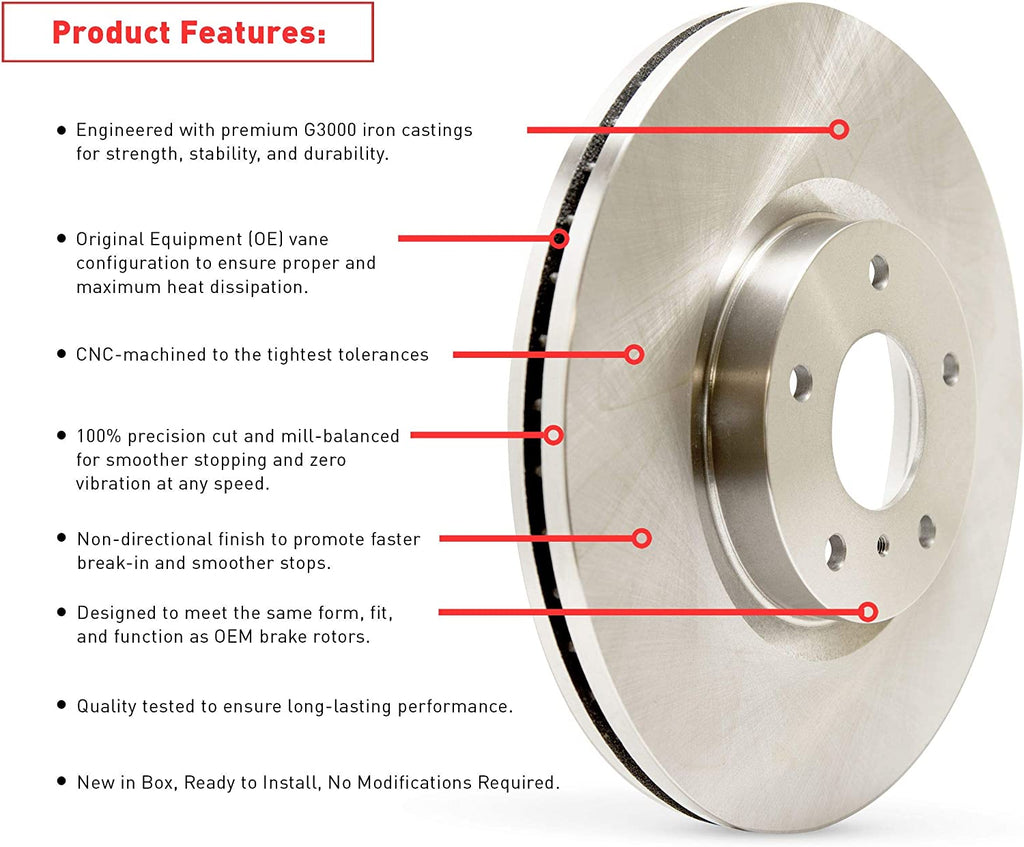Front Brake Rotors 6002-92017