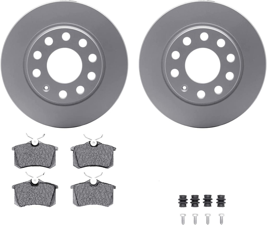 Rear Geospec Brake Rotors with 5000 Advanced Brake Pads Includes Hardware 4512-73126