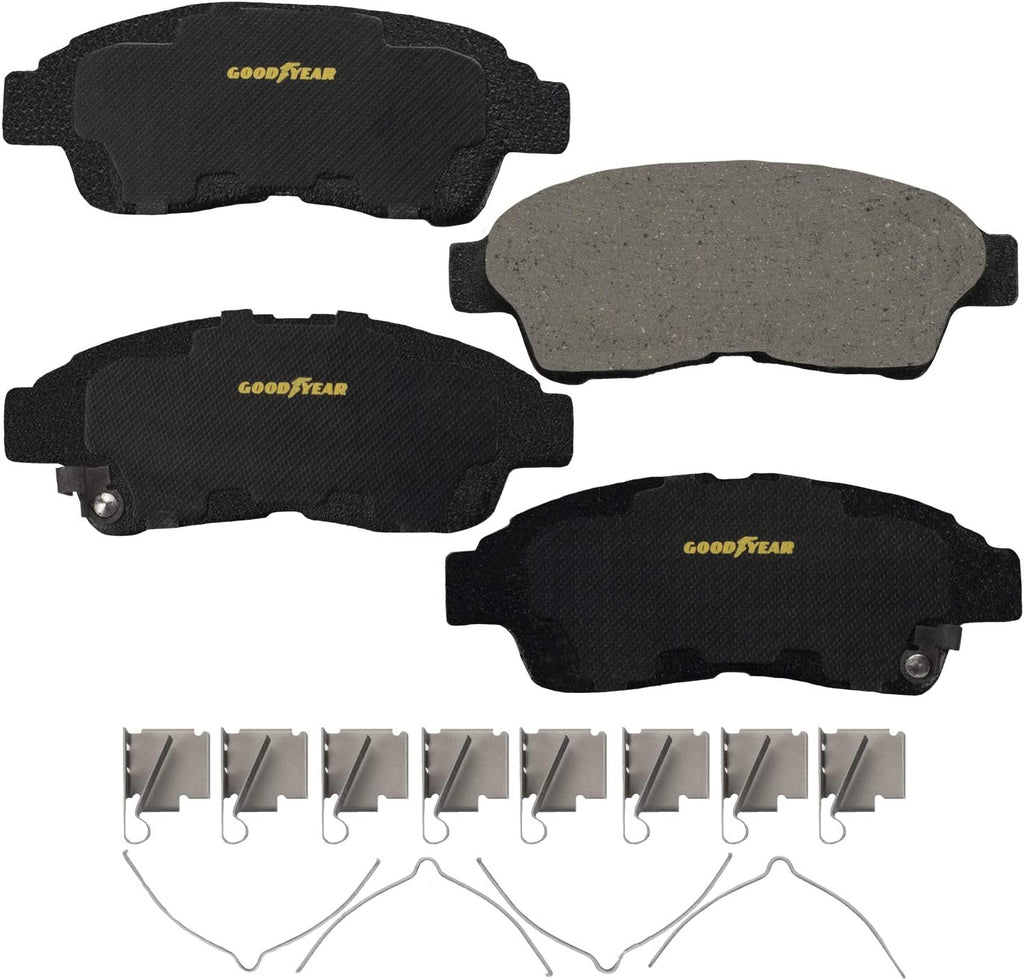GYD562 Premium Ceramic Automotive Front Disc Brake Pads Set Vehicle Replacement Part for Geo Prizm, Toyota Camry, Corolla, and RAV4