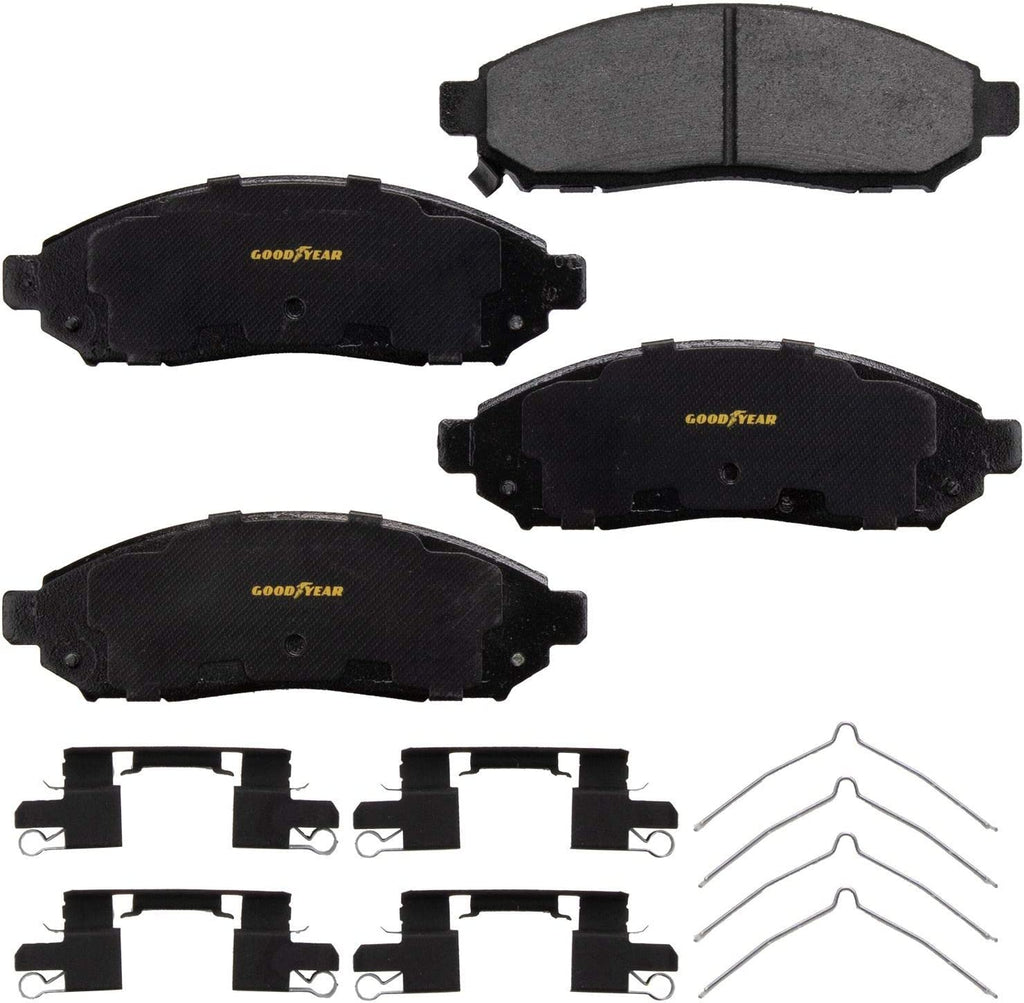 GYD1094 Auto Carbon Ceramic Front Disc Brake Pads Set Vehicle Replacement Part for City Express, Nissan Frontier, Leaf, Pathfinder