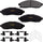 GYD1094 Auto Carbon Ceramic Front Disc Brake Pads Set Vehicle Replacement Part for City Express, Nissan Frontier, Leaf, Pathfinder
