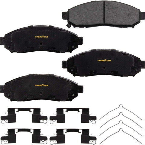 GYD1094 Auto Carbon Ceramic Front Disc Brake Pads Set Vehicle Replacement Part for City Express, Nissan Frontier, Leaf, Pathfinder