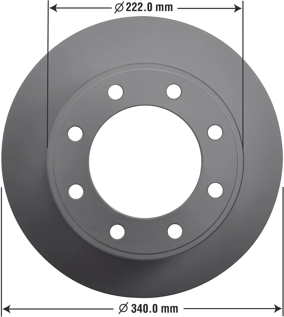 Rear Brake Rotors Carbon-Ceramic Pads for 08-12 Ford F250 05-12 F350 Super Duty