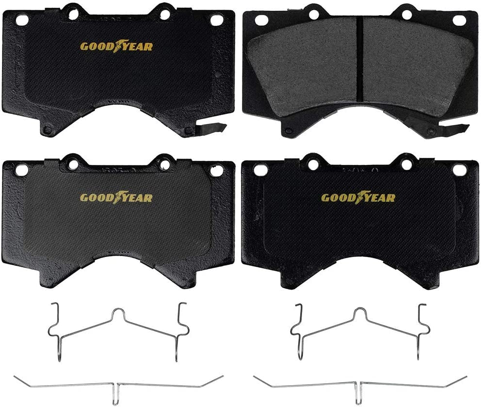 GYD1303 Automotive Carbon Ceramic Truck and SUV Front Brake Pads and 2126040GY Antiox Automotive Vehicle Vented Front Brake Rotor (2 Pack)