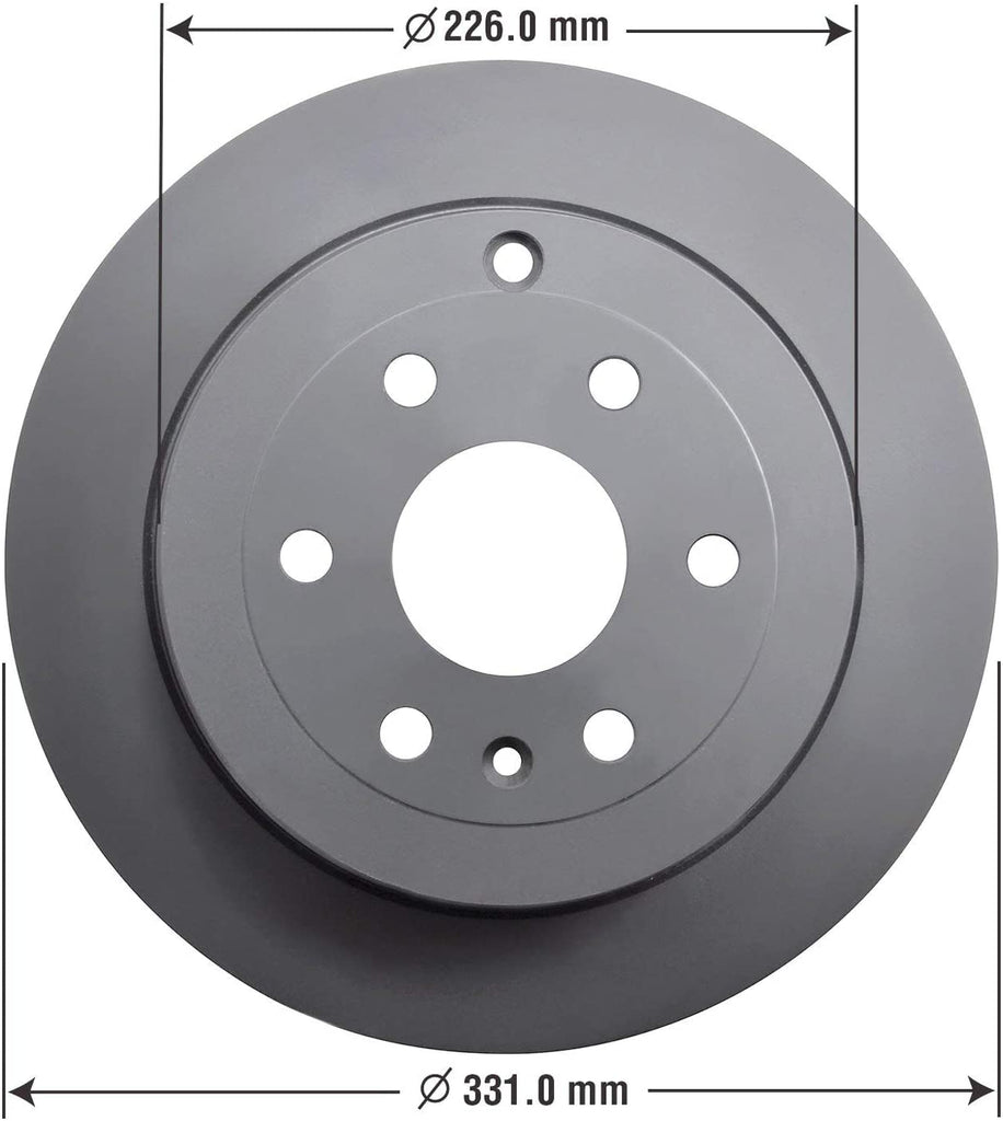 Brakes 2144098GY Truck & SUV Premium Antiox Coated Rear Brake Rotor Automotive Vehicle Replacement Part for Buick Enclave, Traverse, and More